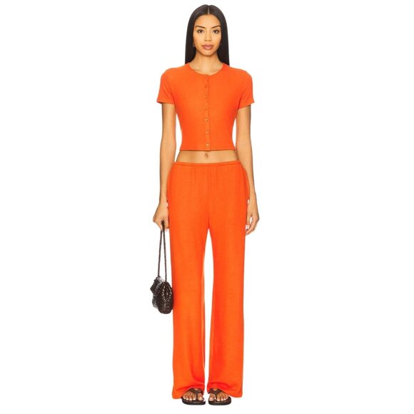 LESET Lauren Pocket Pants in Poppy X-Small New Womens Lounge Trousers - Picture 5 of 14